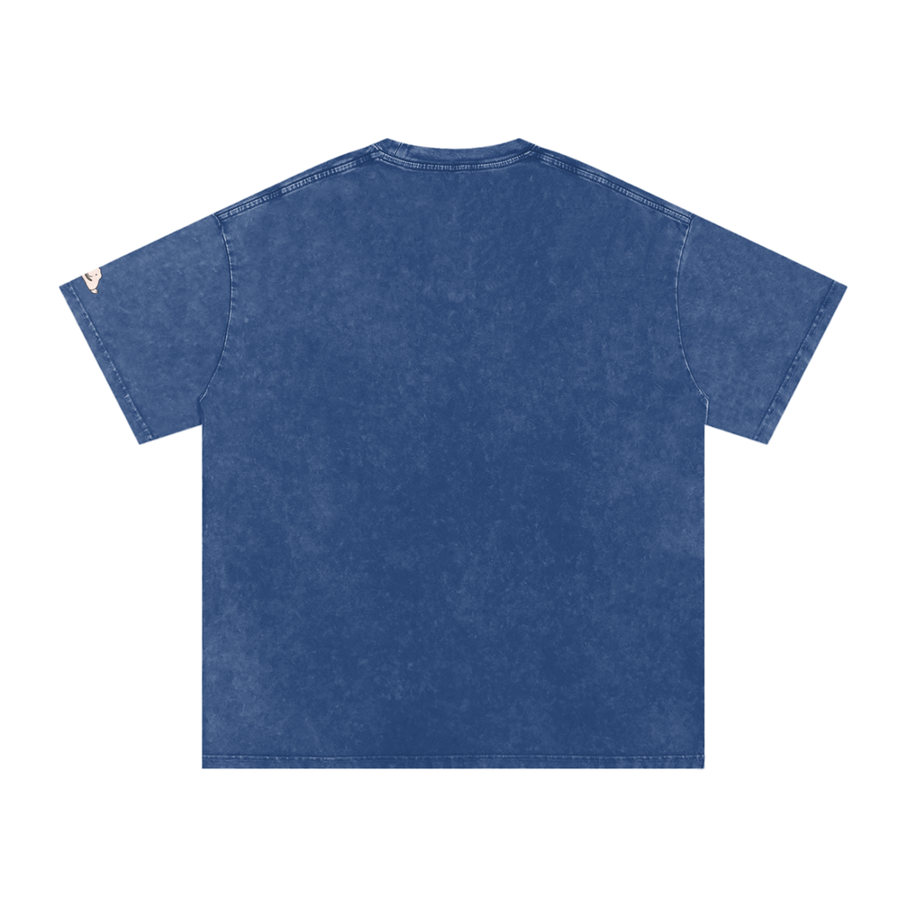Snow Washed Oversized Cotton Blob T-Shirt