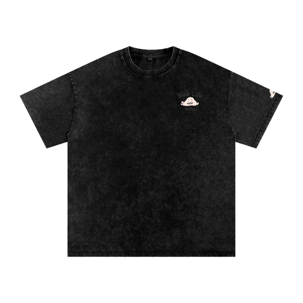 Snow Washed Oversized Cotton Blob T-Shirt