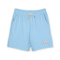 Cozy Cream Fleece Sweat Shorts with Cute Cloud Embroidery