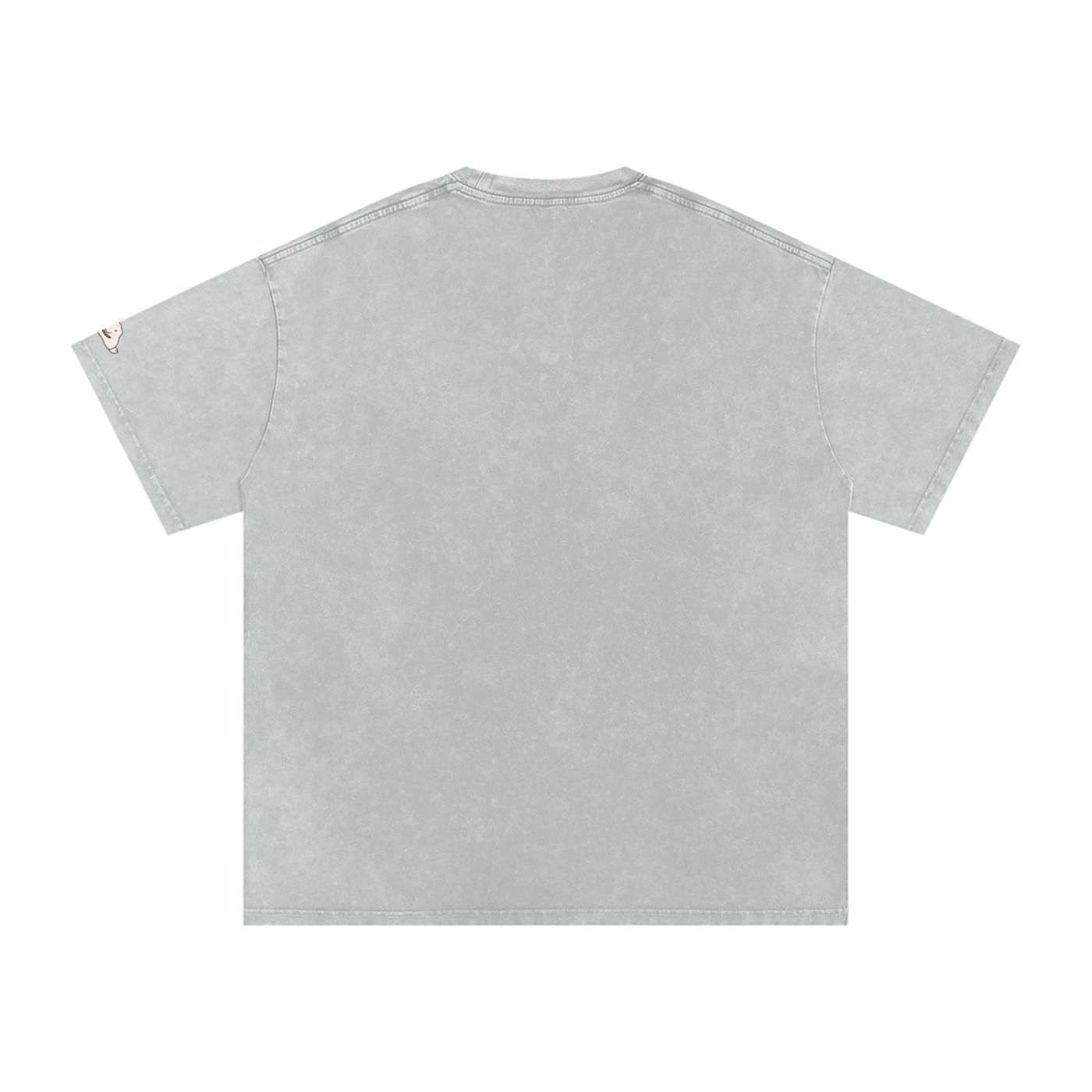 Snow Washed Oversized Cotton Blob T-Shirt