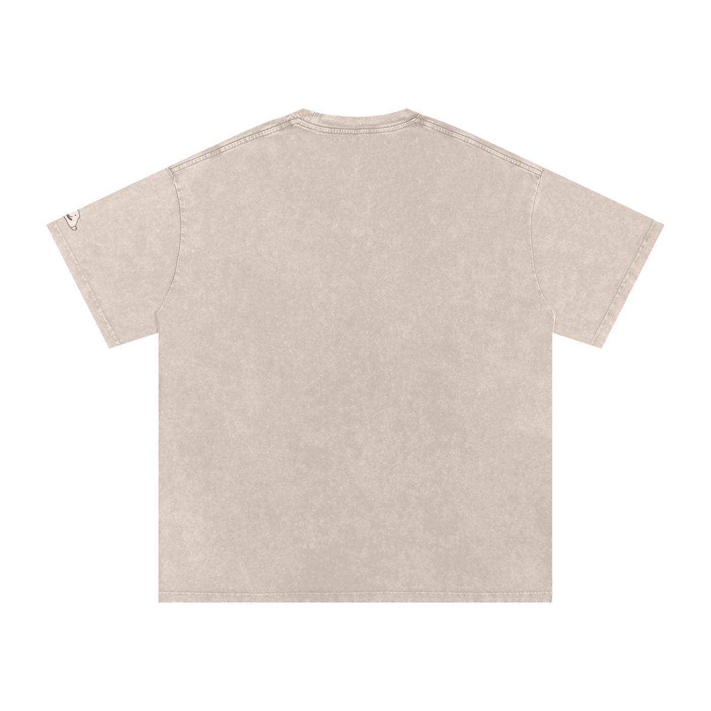 Snow Washed Oversized Cotton Blob T-Shirt