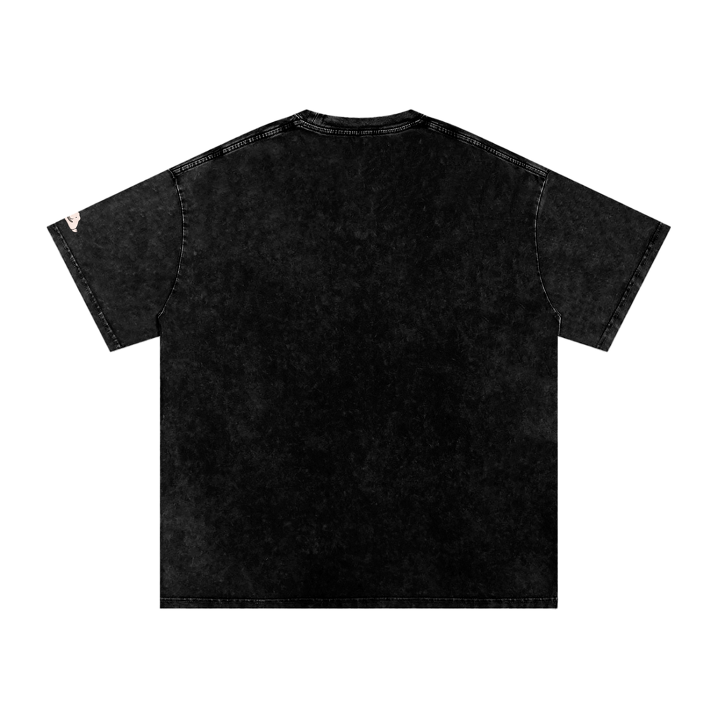 Snow Washed Oversized Cotton Blob T-Shirt