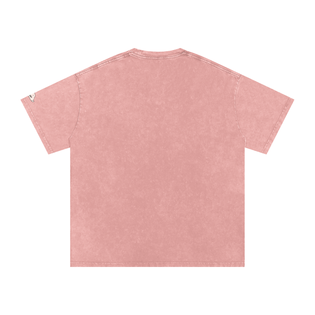 Snow Washed Oversized Cotton Blob T-Shirt